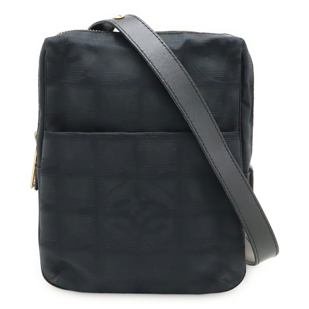 CHANEL シャネル ニュートラベルライン Newトラベルライン ショルダーバッグ ポシェット ナイロンジャガード ブラック 黒 ゴールド金具 A20513 【中古】