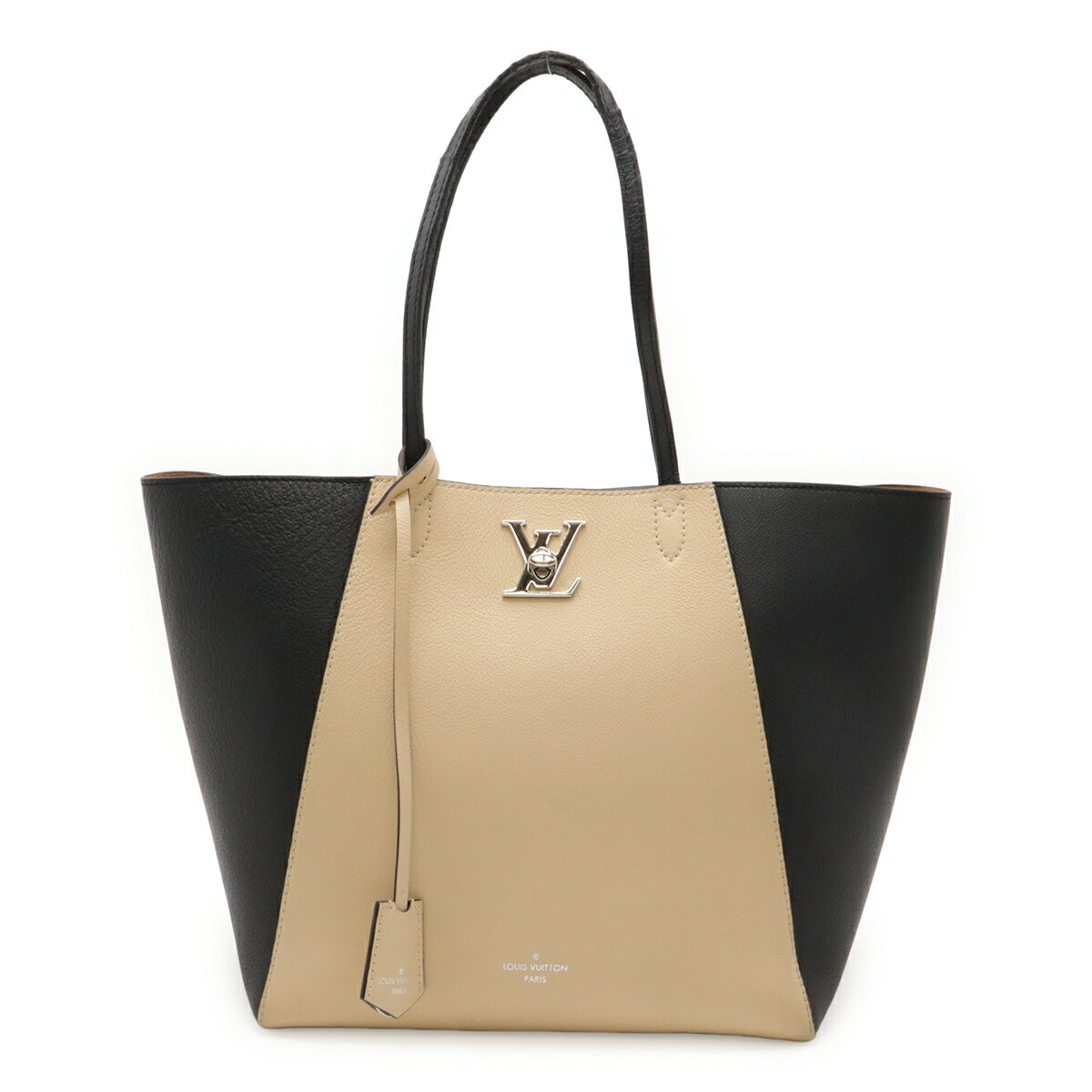 LOUIS VUITTON ルイ ヴィトン ロックミー カバ トートバッグ ショルダーバッグ ツイストロック バイカラー ヴァニーユ ノワール ベージュ M42289 【中古】