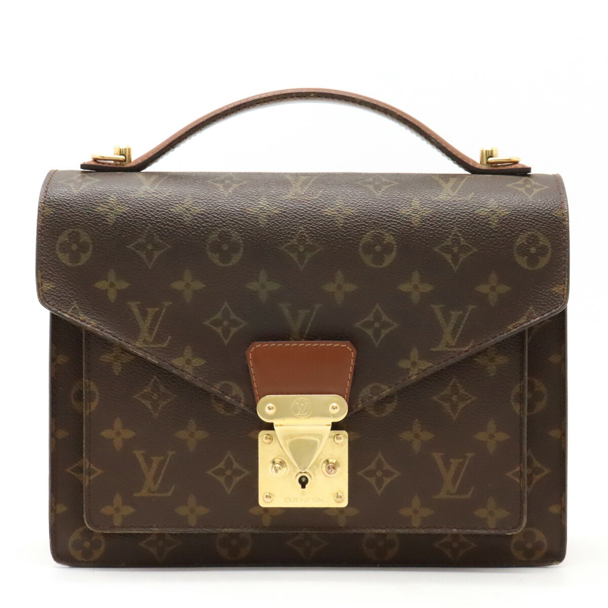 【バッグ】LOUIS VUITTON ルイ ヴィトン モノグラム モンソー28 セカンドバッグ ハンドバッグ ビジネスバッグ 鍵欠品 M51185 【中古】