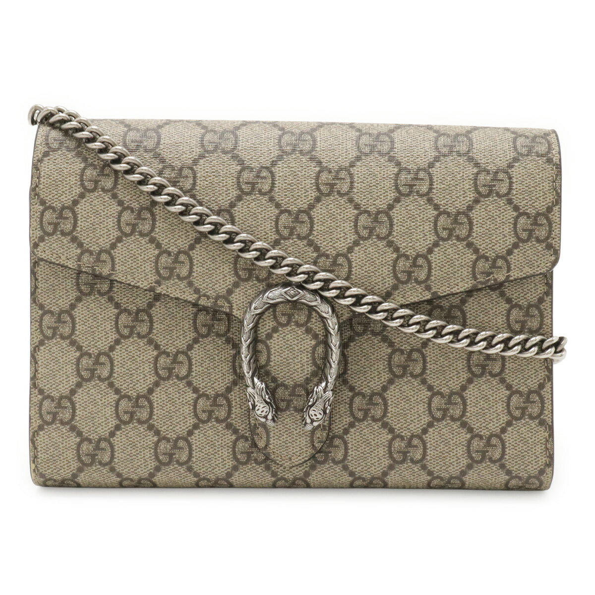Rakuten - GUCCI グッチ ディオニュソス GGスプリーム チェーンウォレット ショルダーバッグ ポシェット 2WAY クラッチバッグ ベージュ 401231 【中古】