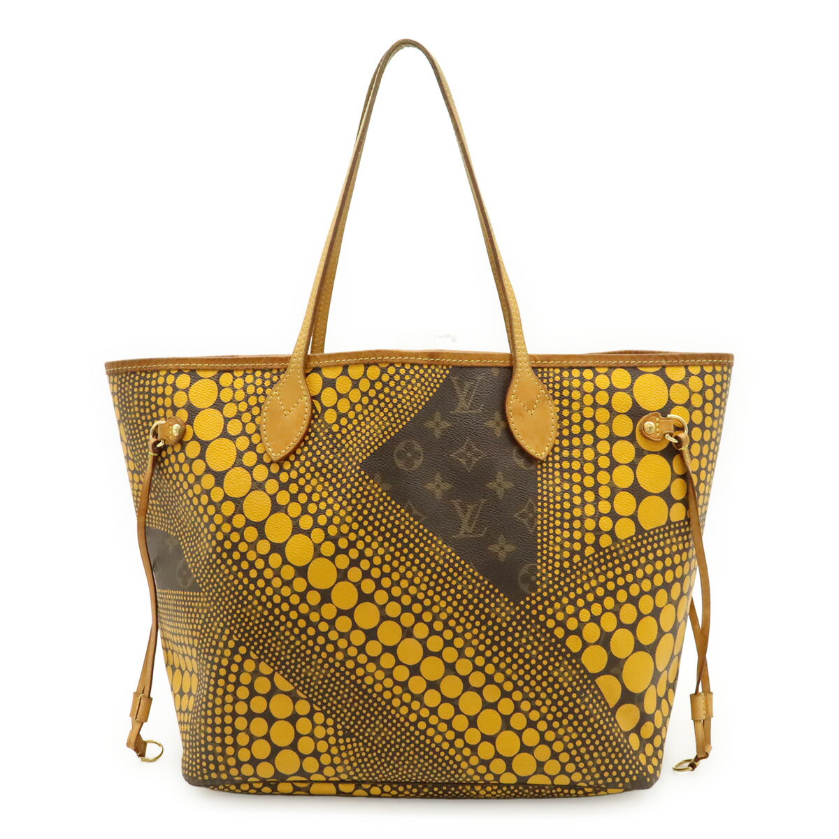 樂天商城 - LOUIS VUITTON ルイ ヴィトン モノグラムウェーブ ネヴァーフルMM 草間彌生コラボ パンプキンドット トートバッグ ジョーヌ イエロー M40685 【中古】