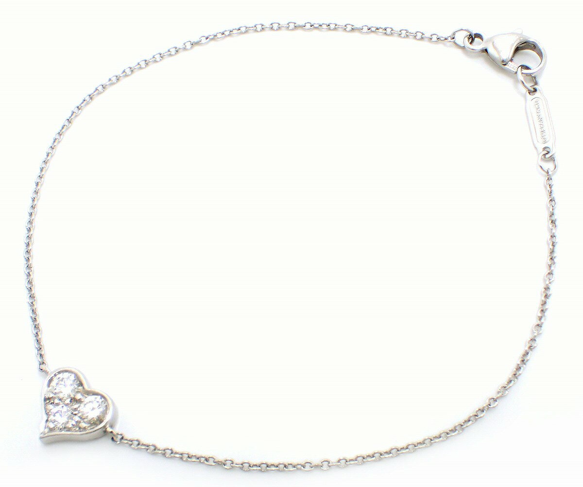 【ジュエリー】【新品仕上げ済】TIFFANY&Co. ティファニー センチメンタル ハート ダイヤ ブレスレット Pt950 プラチナ ダイヤモンド 3PD 【中古】【u】【Blumin/森田質店】【質屋出店】のサムネイル