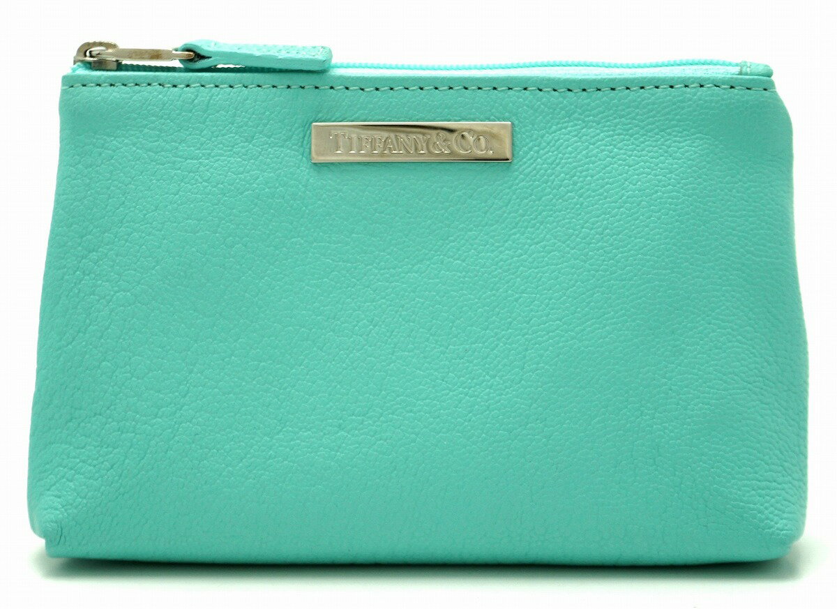 【未使用品】【バッグ】TIFFANY&Co. ティファニー ポーチ コスメポーチ 化粧ポーチ マルチポーチ レザー ティファニーブルー シルバー金具 【中古】【u】【Blumin/森田質店】【質屋出店】のサムネイル