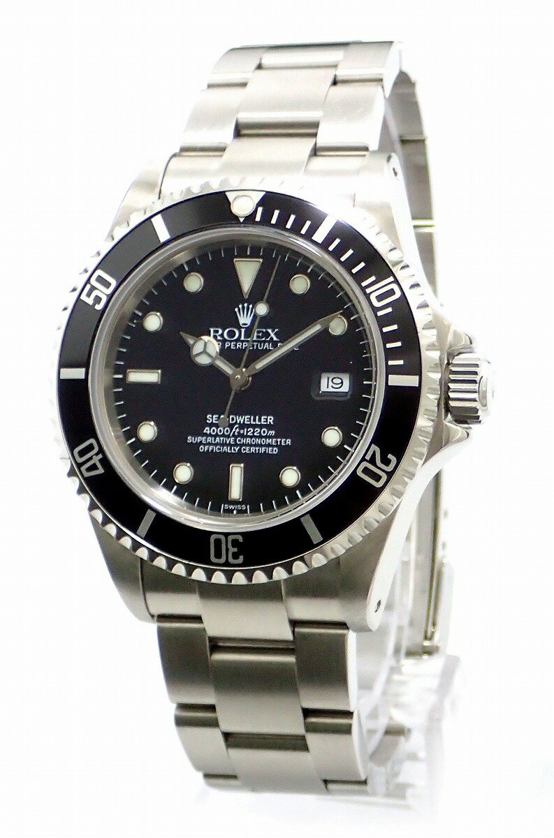 【ウォッチ】ROLEX ロレックス シードゥエラー デイト ブラック文字盤 ダイバー 1220m防水 SS A番 メンズ AT オートマ 腕時計 16600 【中古】【u】【Blumin/森田質店】【質屋出店】