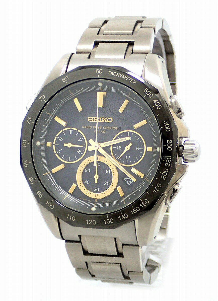 【ウォッチ】SEIKO セイコー BRIGHTZ ブライツ クロノグラフ デイト ブラック文字盤 チ ...