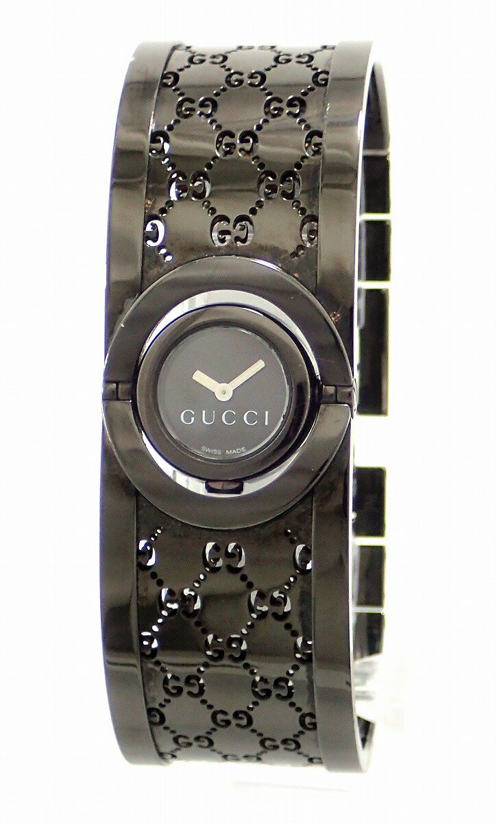 【ウォッチ】 GUCCI グッチ トワールコレクション バングル GG ブラック文字盤 SS レディ ...