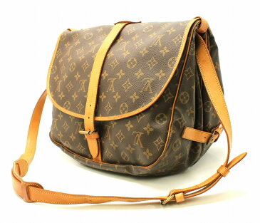 【バッグ】LOUIS VUITTON ルイ ヴィトン モノグラム ソミュール35 ショルダーバッグ 斜め掛けショルダー M42254 【中古】【k】