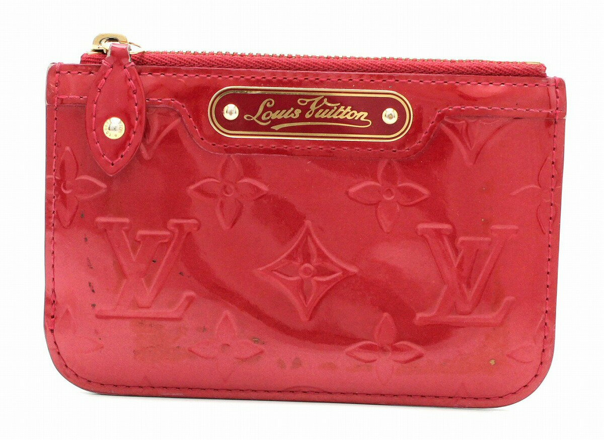 【財布】LOUIS VUITTON ルイ ヴィトン ヴェルニ ポシェット クレNM コインケース 小銭入れ ポムダムール 赤 レッド M93559 【中古】【k】
