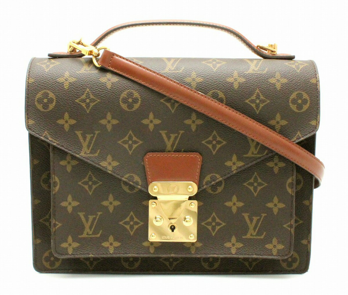 【バッグ】LOUIS VUITTON ルイ ヴィトン モノグラム モンソー28 セカンドバッグ ハン ...