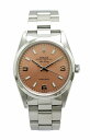 【ウォッチ】【OH済み】【新品仕上げ済み】ROLEX ロレックス オイスター パーペチュアル エアキング SS ピンク文字盤 メンズ AT オートマ 腕時計 N番 14000 【中古】【k】