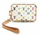 【バッグ】LOUIS VUITTON ルイ ヴィトン マルチカラー トゥルース ワピティ ミニポーチ デジカメケース マルチケース ブロン 白 ホワイト M58033 【中古】【k】