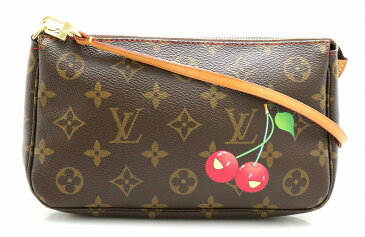 【バッグ】LOUIS VUITTON ルイ ヴィトン モノグラムチェリー アクセサリーポーチ ハンドバッグ パーティーバッグ さくらんぼ M95008 【中古】【k】