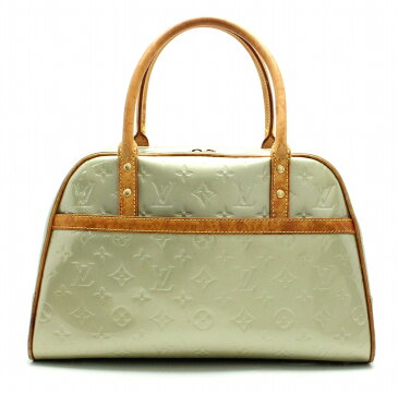 【バッグ】LOUIS VUITTON ルイ ヴィトン モノグラムヴェルニ トンプキンス スクエア ハンドバッグ ミニボストンバッグ グリ シルバーグレー M91150 【中古】【k】