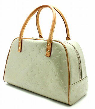 【バッグ】LOUIS VUITTON ルイ ヴィトン モノグラムヴェルニ トンプキンス スクエア ハンドバッグ ミニボストンバッグ グリ シルバーグレー M91150 【中古】【k】