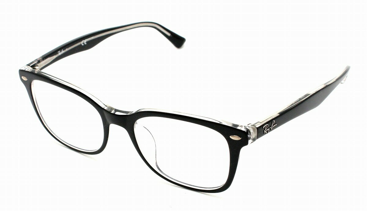 RayBan レイバン サングラス クリア 2034 伊達メガネ 53□19 145 黒 ブラック RB5285F 【中古】【k】