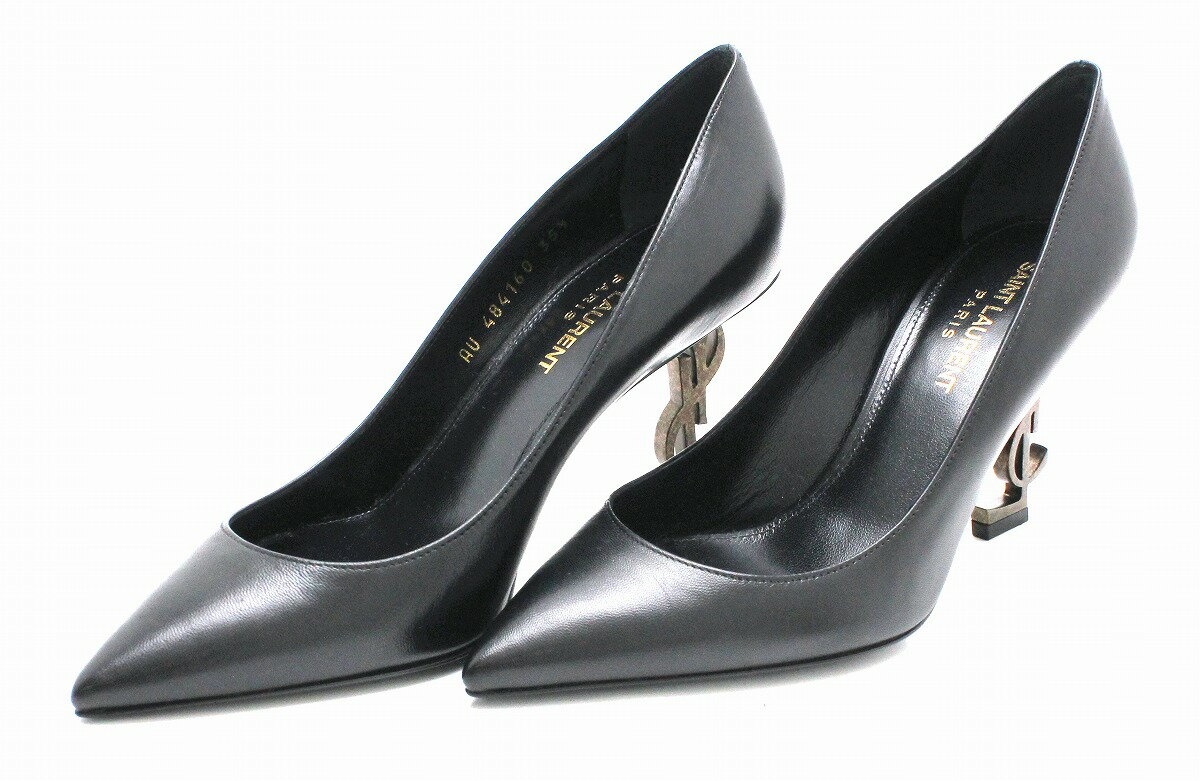 【新品未使用品】【靴】YVES SAINT LAURENT イヴ サン ローラン YSL イブサンローラン パンプス ハイヒール レザー ブラック 黒 サイズ35 1/2E 22.5cm 484160 AKPTT 1000【k】のサムネイル