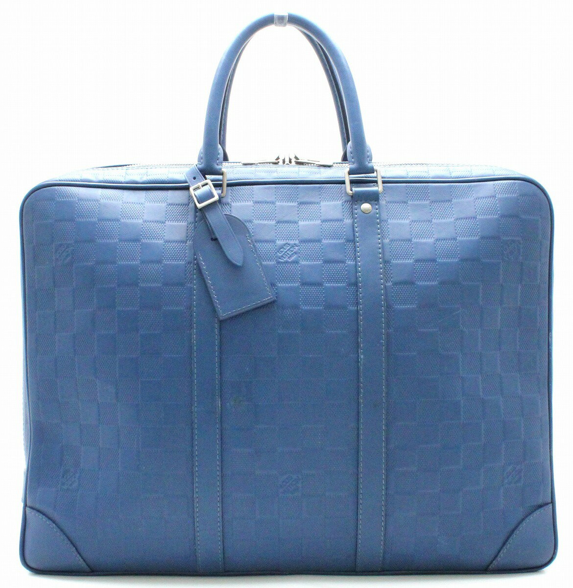 【バッグ】LOUIS VUITTON ルイ ヴィトン ダミエ アンフィニ PDV ポルトドキュマン ヴォワヤージュ ブリーフケース ビジネス 書類 ネプテューヌ ブルー N41291 【中古】【k】