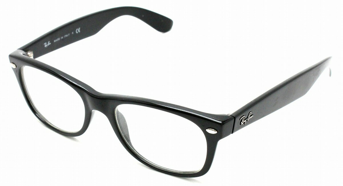 RayBan レイバン NEW WAYFARER ニュー ウェイファーラー サングラス 伊達メガネ 眼鏡 めがね 黒 ブラック RB2132 【中古】【k】