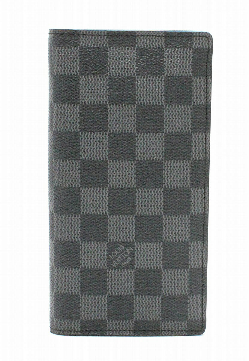 【財布】LOUIS VUITTON ルイ ヴィトン ダミエグラフィット ポルトフォイユ ブラザ 2つ折長財布 N62665 【中古】【u】