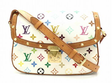 【バッグ】LOUIS VUITTON ルイ ヴィトン マルチカラー ソローニュ ショルダーバッグ 斜め掛けショルダー ブロン 白 ホワイト M92661 【中古】【k】