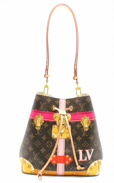 【新品未使用品】【バッグ】LOUIS VUITTON ルイ ヴィトン モノグラム ネオノエ トロンプ ルイユ トランク柄 ショルダーバッグ ワンショルダー 巾着型 2WAY ピンク M40649【k】