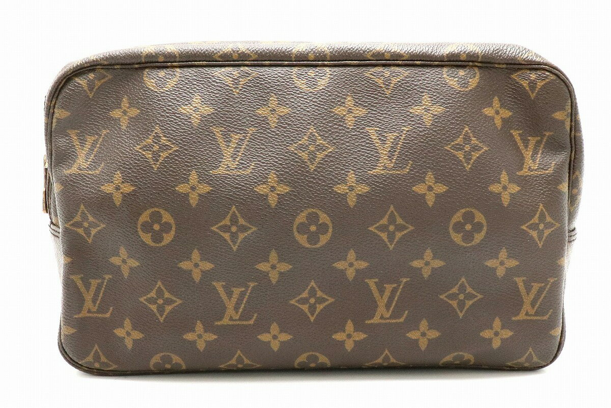 【バッグ】LOUIS VUITTON ルイ ヴィトン モノグラム トゥルース トワレット28 化粧ポーチ トラベルポーチ マルチポーチ クラッチバッグ ベタなし M47522 【中古】【k】