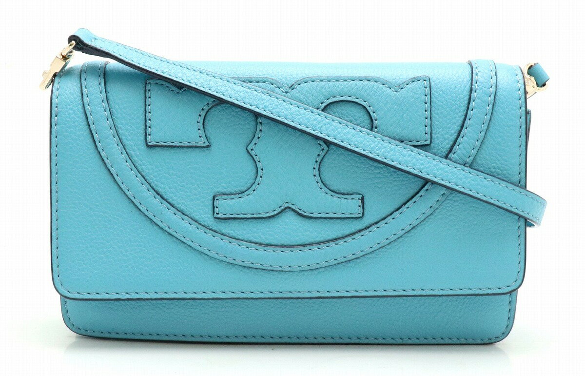 【未使用品】【バッグ】TORY BURCH トリー バーチ トリーバーチ ショルダーバッグ クラッチバッグ 2WAY レザー ライトブルー 水色 ゴールド金具 【中古】【s】のサムネイル