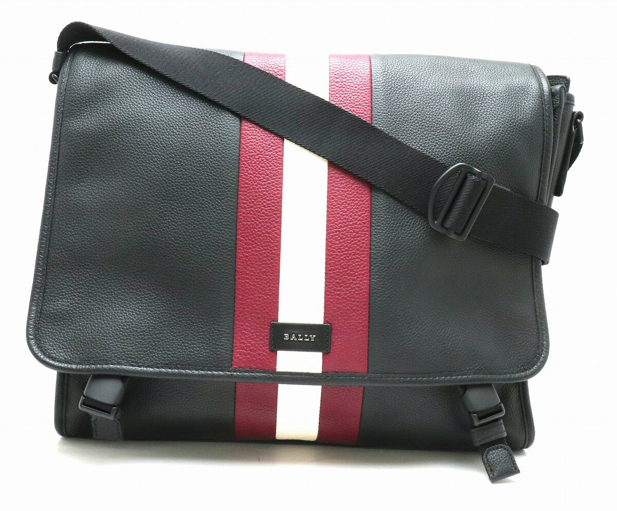 【新品未使用品】【バッグ】BALLY バリー トレインスポッティング ショルダーバッグ メッセンジャーバッグ 斜め掛け レザー ブラック 黒 ホワイト 白 ワインレッド 6221733【s】