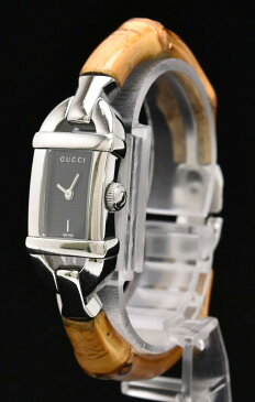 【ウォッチ】GUCCI グッチ バングル シルバー文字盤 バンブー SS レディース QZ クォーツ 腕時計 6800L 【中古】【u】