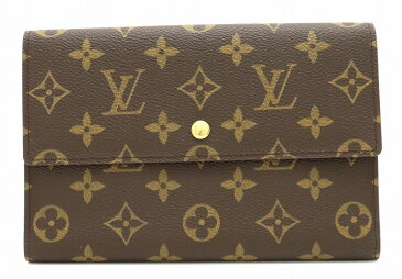 【財布】LOUIS VUITTON ルイ ヴィトン モノグラム ポシェット パスポール パスポートケース兼3つ折長財布 M60135 【中古】