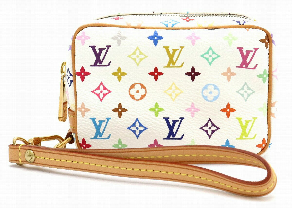 【バッグ】LOUIS VUITTON ルイ ヴィトン モノグラムマルチカラー トゥルース ワピティ ミニポーチ デジカメケース マルチケース ブロン 白 ホワイト M58033 【中古】