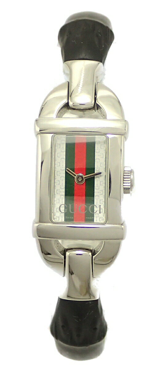 【ウォッチ】GUCCI グッチ バンブー バングル ウェビングライン シェリーライン SS レディース QZ クォーツ 腕時計 6800L 【中古】
