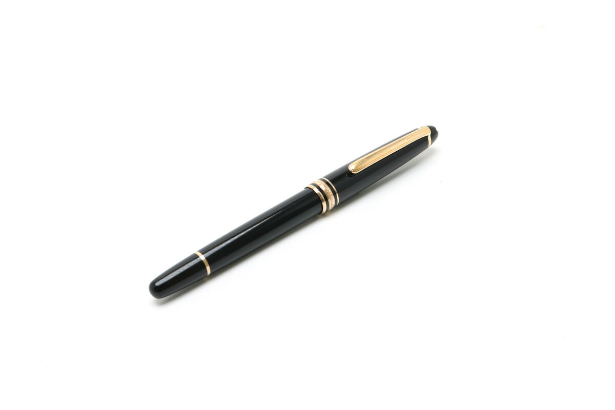 MONTBLANC モンブラン 万年筆 マイスターシュテュック ペン先14K 黒 ブラック ゴールド カートリッジタイプ インクなし 4810 【中古】