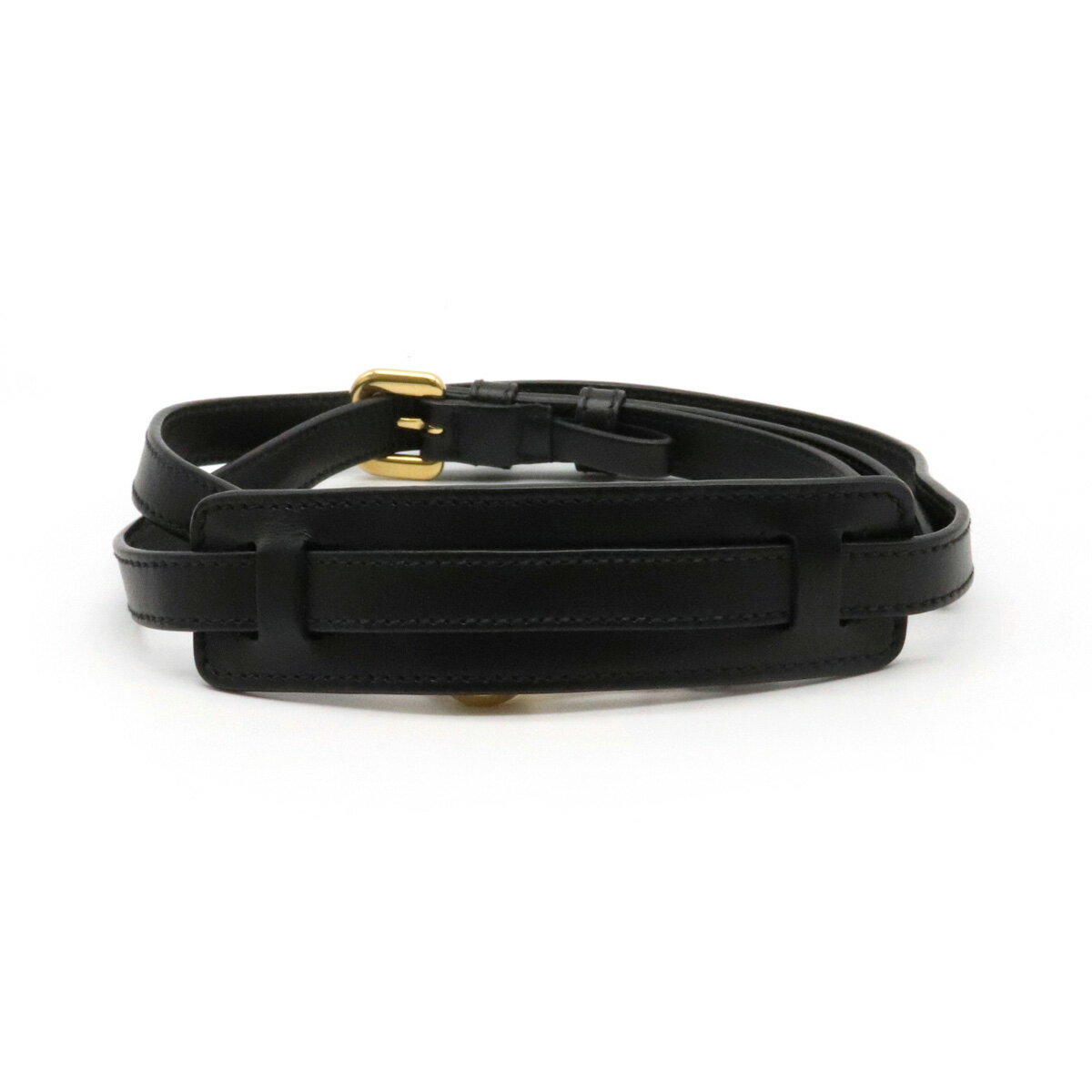 PRADA プラダ ショルダーストラップ レザー NERO ブラック 黒 ゴールド金具 【中古】のサムネイル