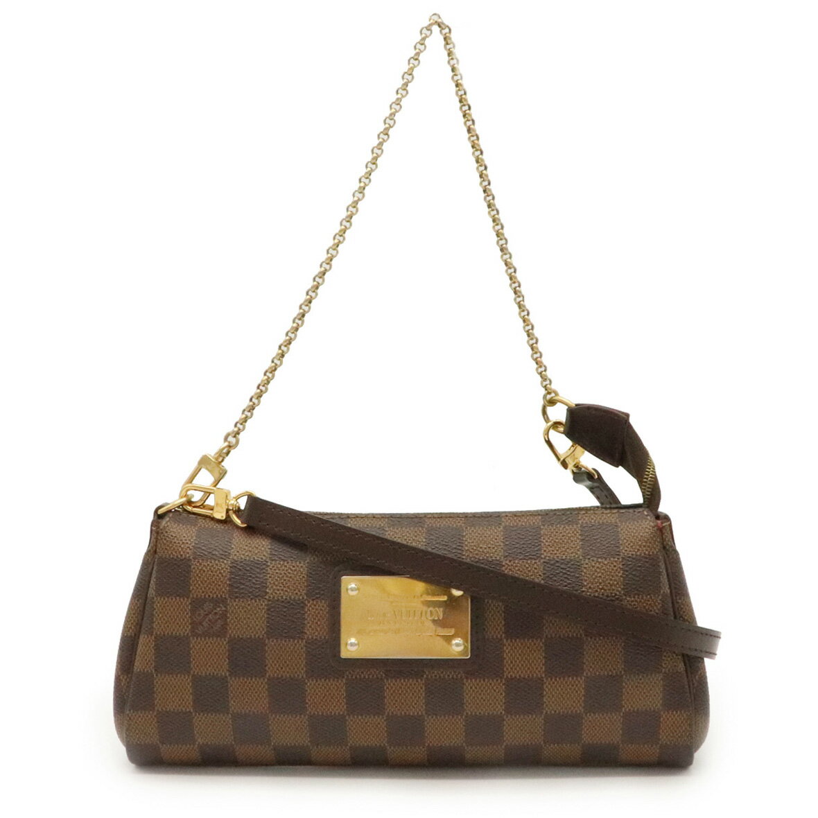 【バッグ】LOUIS VUITTON ルイ ヴィトン ダミエ エヴァ アクセサリーポーチ クラッチバッグ チェーン ワンショルダー ショルダーバッグ 2WAY N55213 【中古】のサムネイル