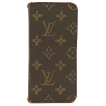 LOUIS VUITTON ルイ ヴィトン モノグラム iPhone6+ フォリオ アイフォン6プラス ケース スマホケース カバー ローズ イニシャル入り M61634 【中古】