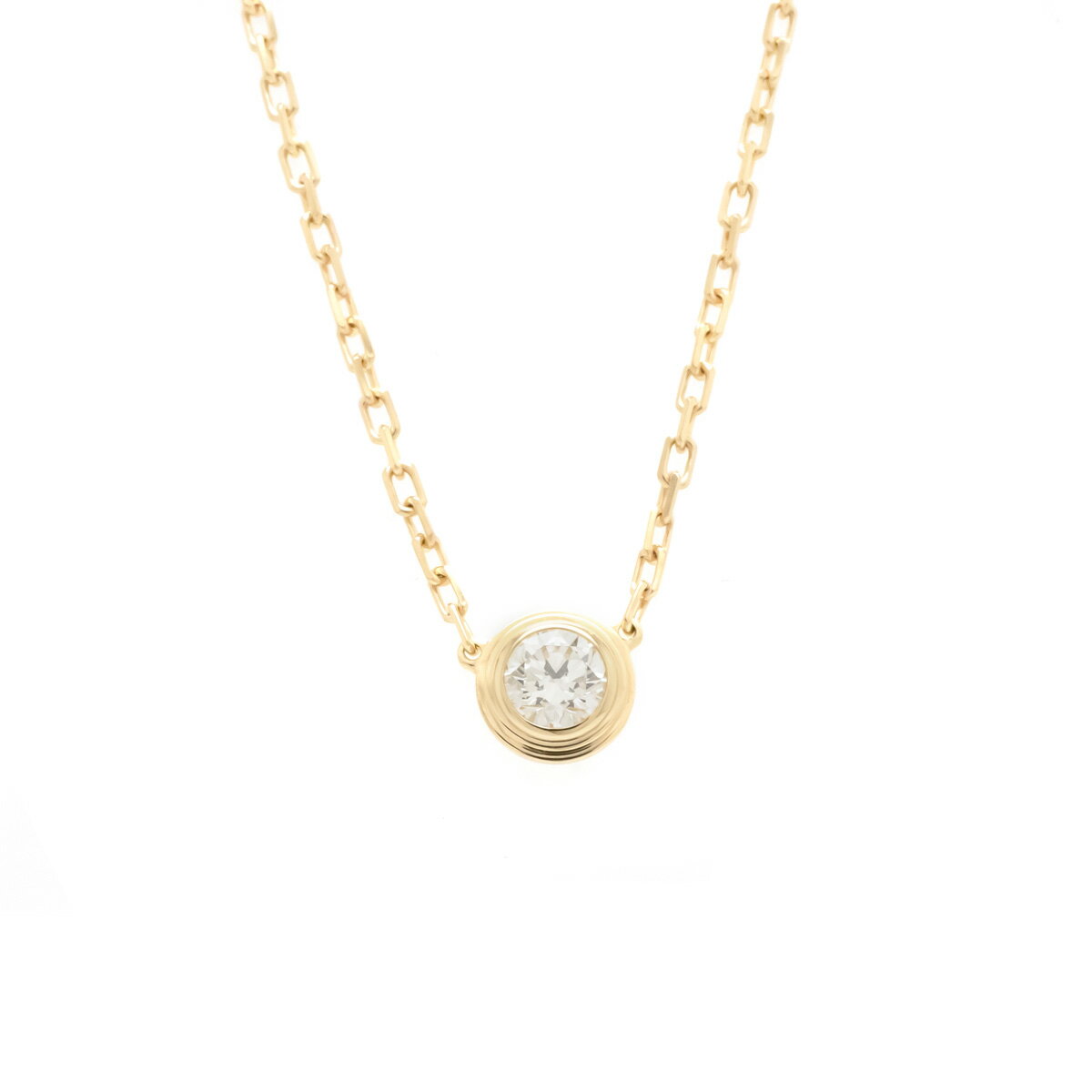 【ジュエリー】【新品仕上げ済】Cartier カルティエ ディアマン レジェ ドゥ カルティエ ネックレス LM 1Pダイヤ K18YG イエローゴールド YG ダイヤモンド D0.18ct B7215500 【中古】のサムネイル