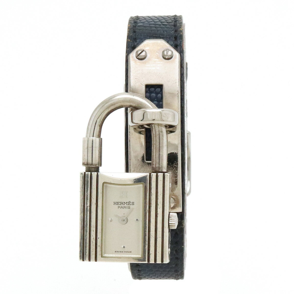 【ウォッチ】HERMES エルメス ケリーウォッチ シルバー文字盤 SS リザード 革ベルト レディース QZ クォーツ 腕時計 KE1.210 【中古】のサムネイル