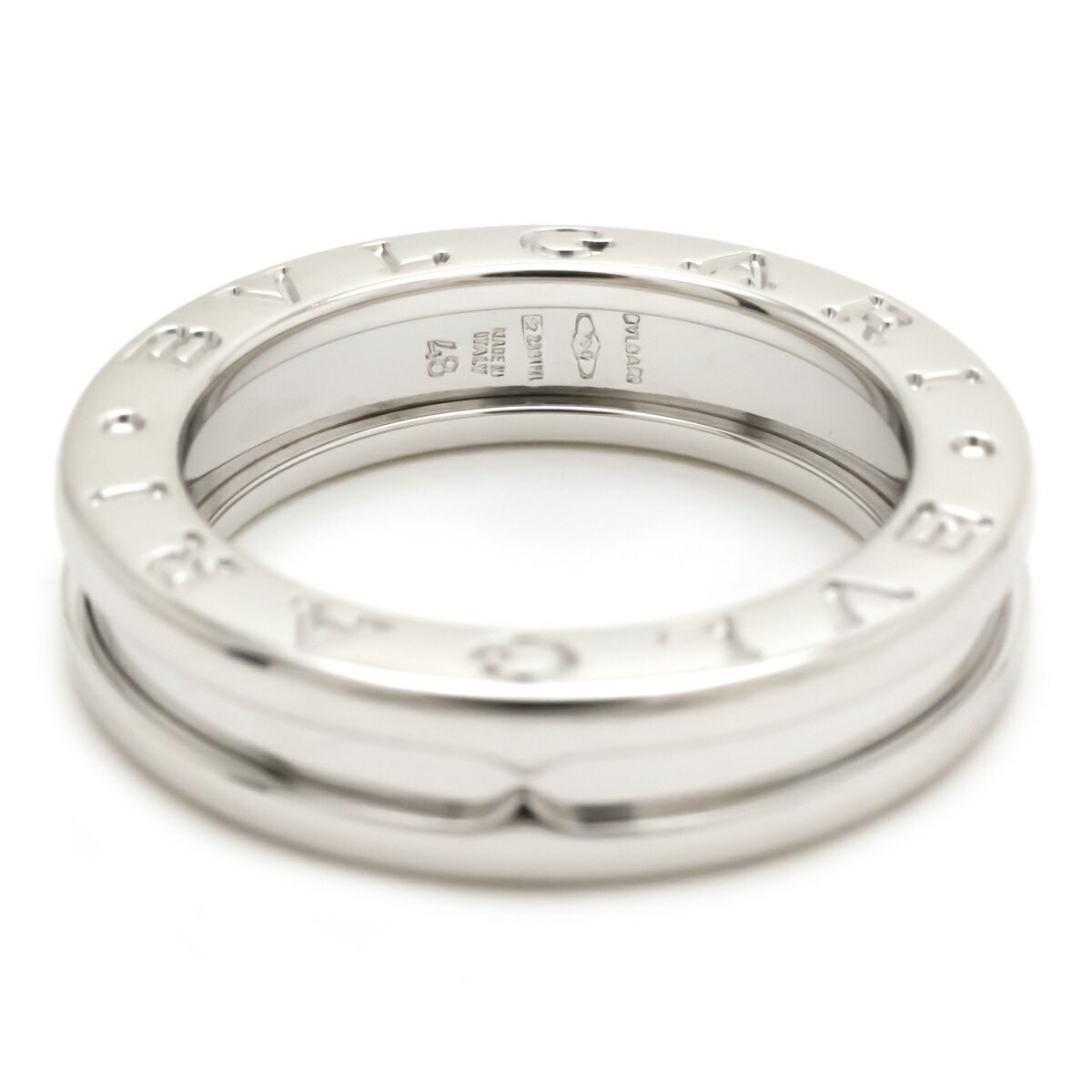 【ジュエリー】【新品仕上げ済】BVLGARI ブルガリ B.zero1 B-zero1 Bzero1 ビーゼロワン 1バンドリング 指輪 K18WG ホワイトゴールド XSサイズ 8号 #48 336014 【中古】