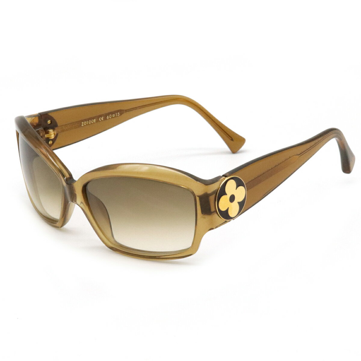 LOUIS VUITTON ルイ ヴィトン ウルスラ ストラス サングラス ブラウングラデーション ラメ ブラウン 茶 ゴールド金具 60□15 Z0100E 【中古】