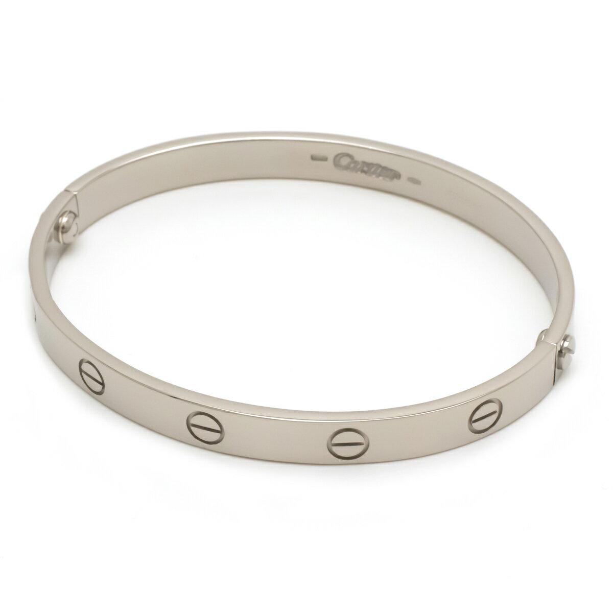 【ジュエリー】【新品仕上げ済】Cartier カルティエ LOVE ラブブレス #18 K18WG 750WG ホワイトゴールド ブレスレット バングル 旧型 B6035420 【中古】