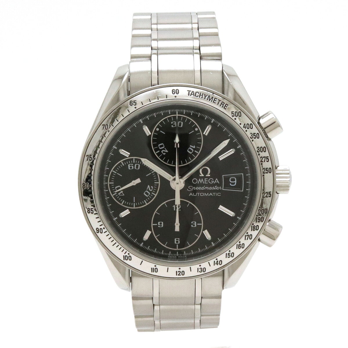 【新品仕上げ済】【ウォッチ】OMEGA オメガ スピードマスター デイト ブラック文字盤 自動巻き  ...