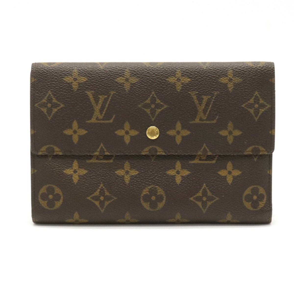 【財布】LOUIS VUITTON ルイ ヴィトン モノグラム ポシェット パスポール パスポートケース兼3つ折長財布 三つ折り長財布 M60135 【中古】