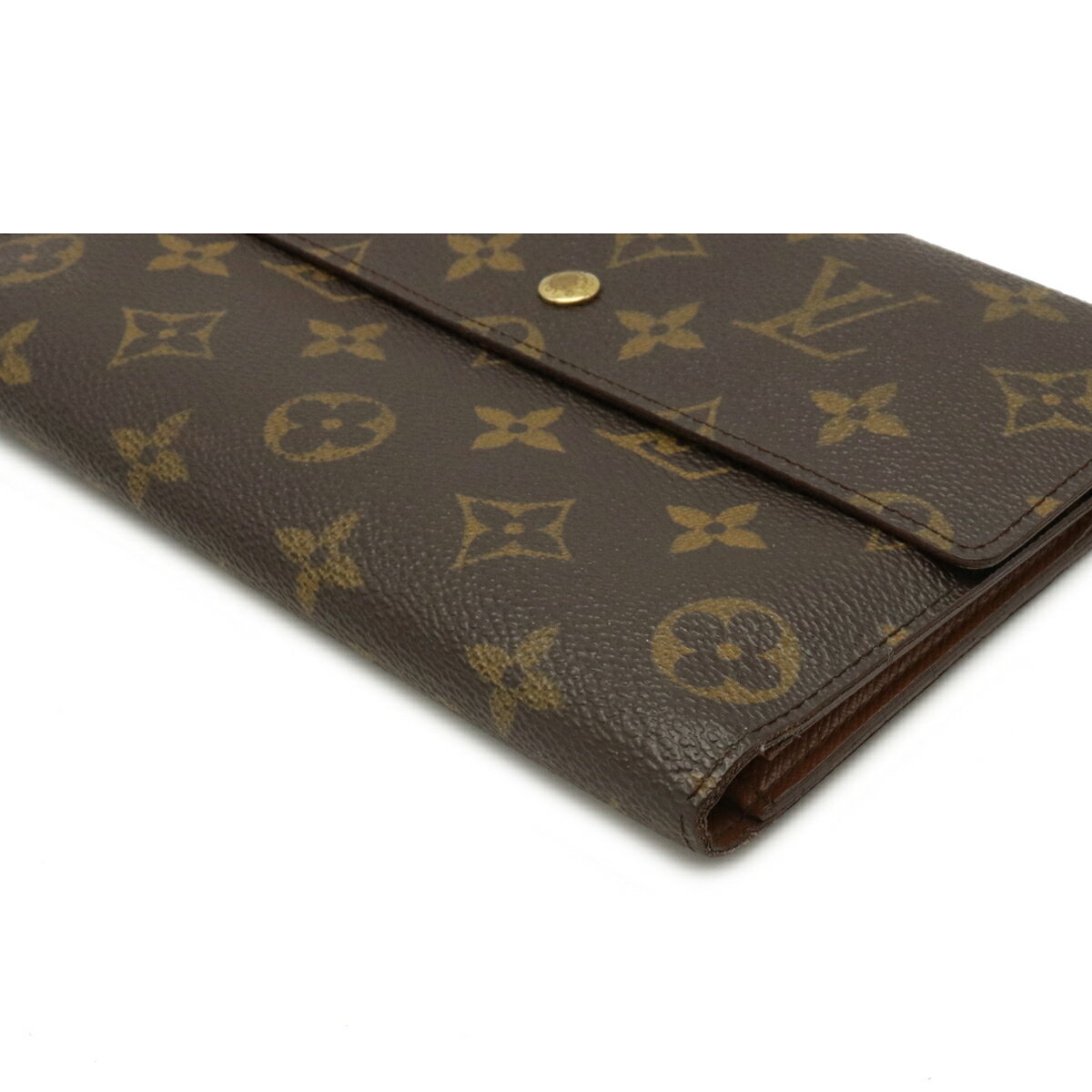 【財布】LOUIS VUITTON ルイ ヴィトン モノグラム ポシェット パスポール パスポートケース兼3つ折長財布 三つ折り長財布 M60135 【中古】