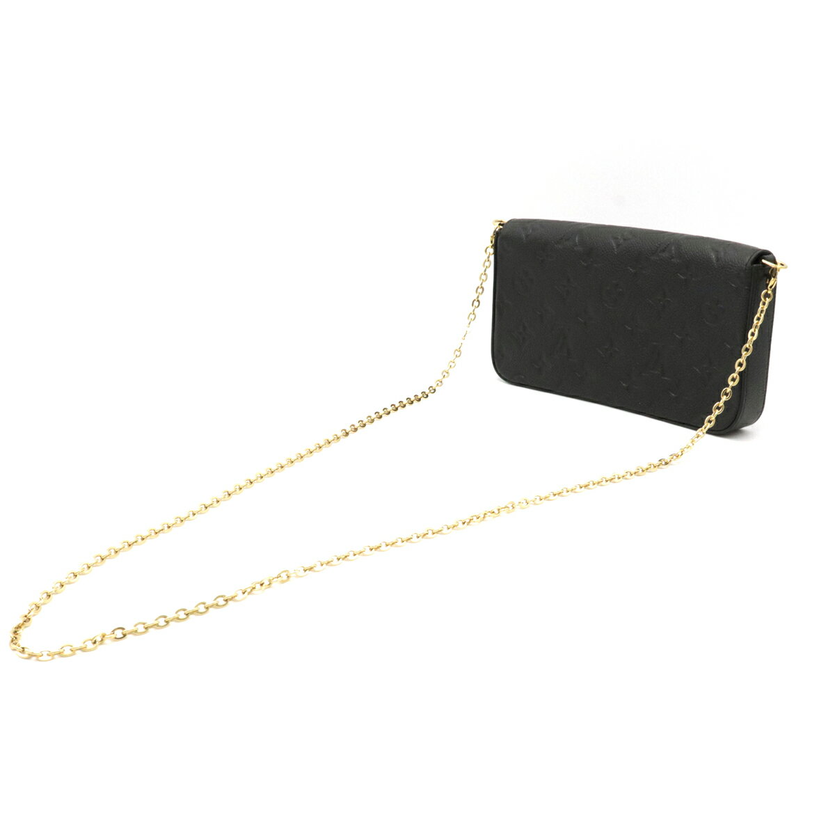 【バッグ】LOUIS VUITTON ルイ ヴィトン モノグラムアンプラント ポシェット フェリーチェ フェリシー ショルダー 2WAY クラッチ ノワール 黒 M64064 【中古】