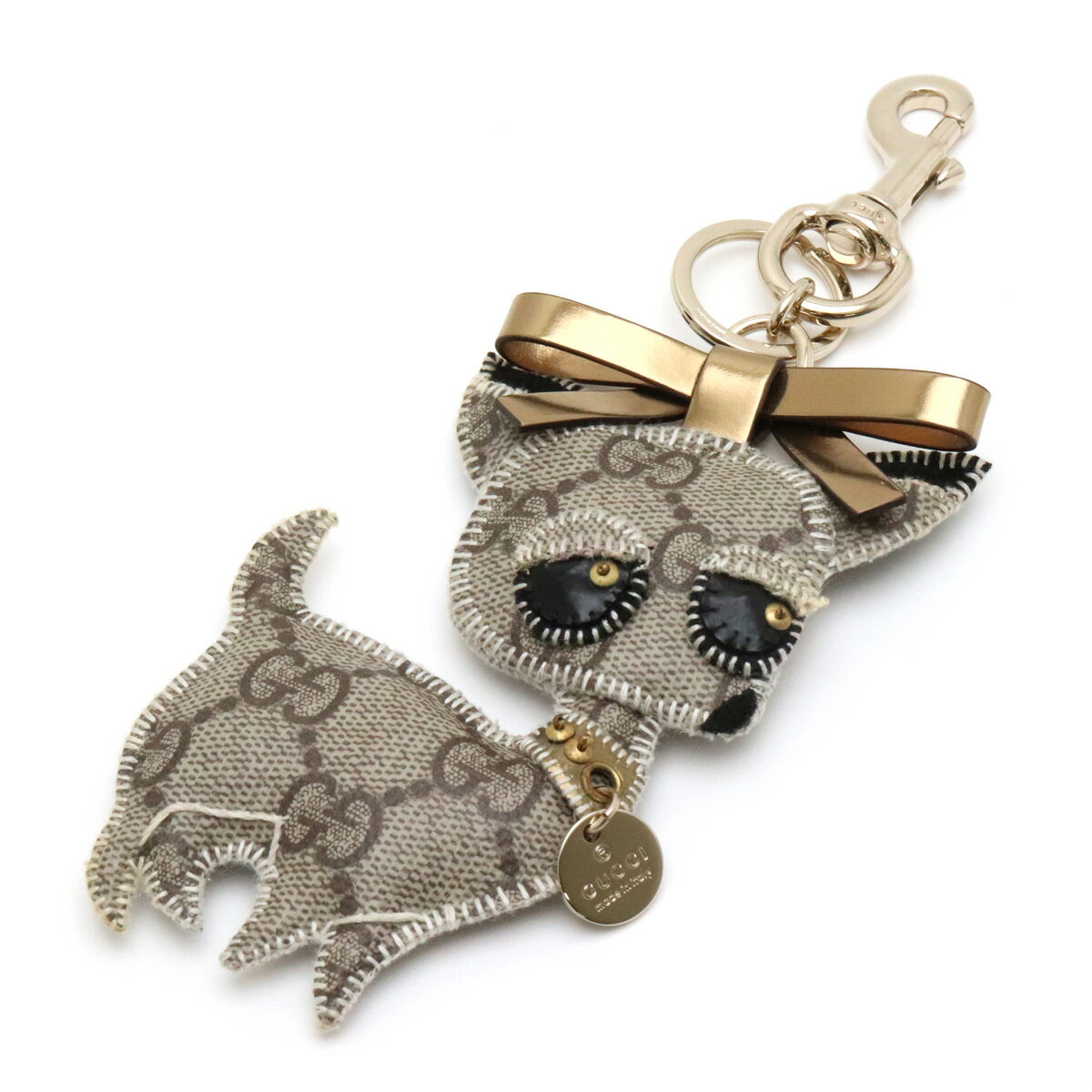 GUCCI グッチ GGプラス グッチョリシリーズ チワワ 犬 ドッグ キーホルダー キーリング アニマルチャーム バッグチャーム 206081 【中古】のサムネイル