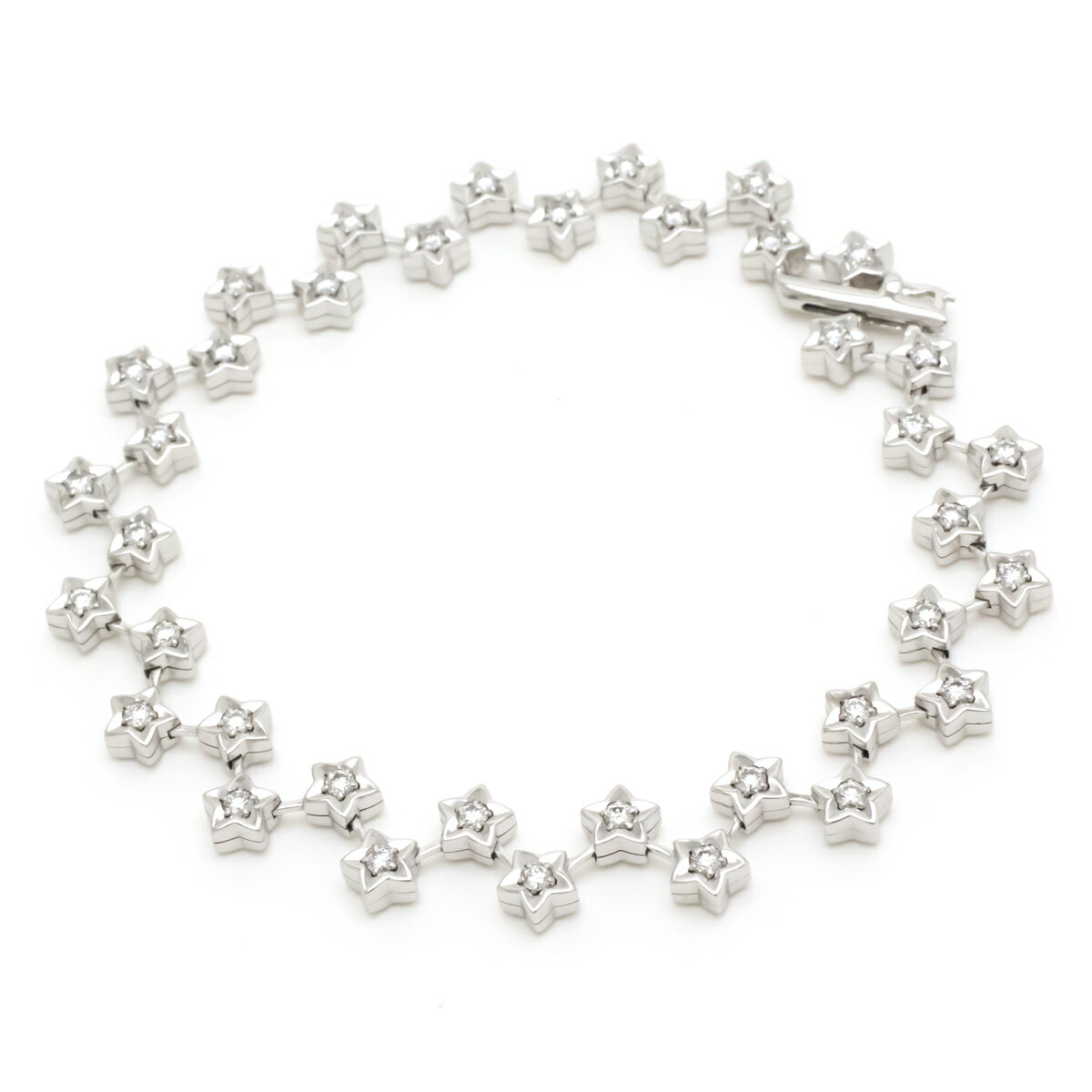 【ジュエリー】【新品仕上げ済】CHANEL シャネル コメット ブレスレット ダイヤモンド 星 スター K18WG ホワイトゴールド 【中古】