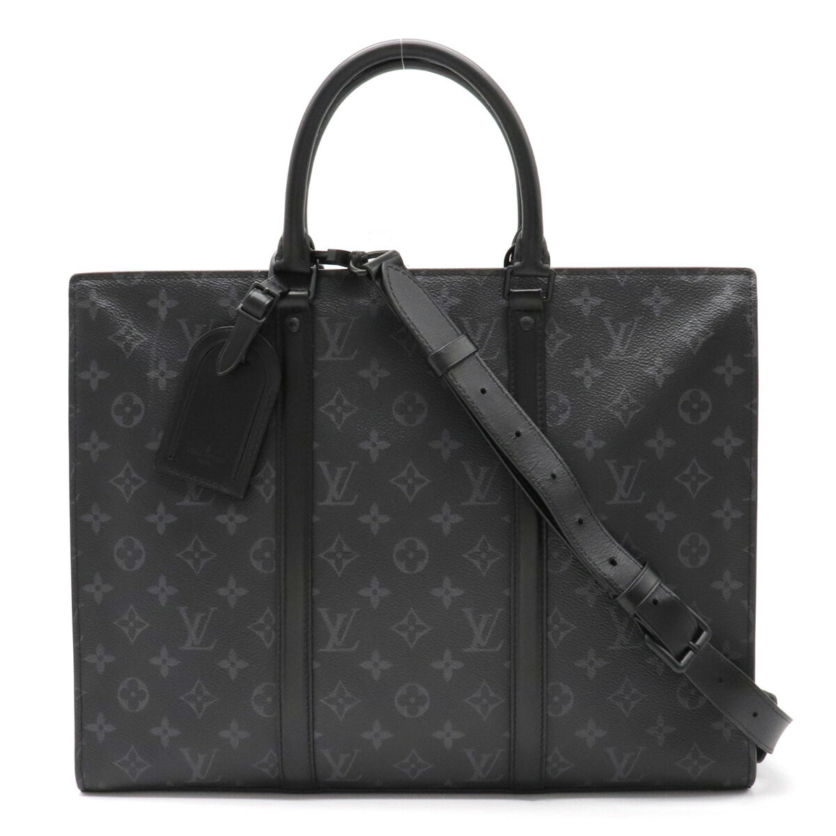 【先着順！最大5万円OFFクーポン！】【バッグ】LOUIS VUITTON ルイ ヴィトン モノグラムエクリプス サックプラ ホリゾンタルジップ ビジネスバッグ ブリーフケース 2WAYショルダー M45265 【中古】