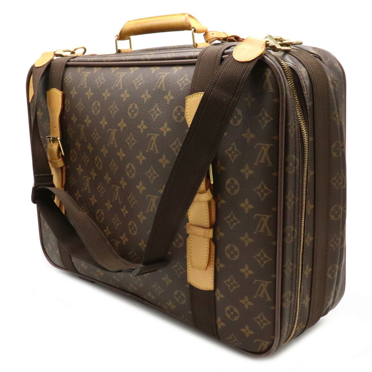 【先着順！最大5万円OFFクーポン！】【バッグ】LOUIS VUITTON ルイ ヴィトン モノグラム サテライト53 スーツケース トラベルバッグ 旅行カバン 2WAY ショルダー M23356 【中古】