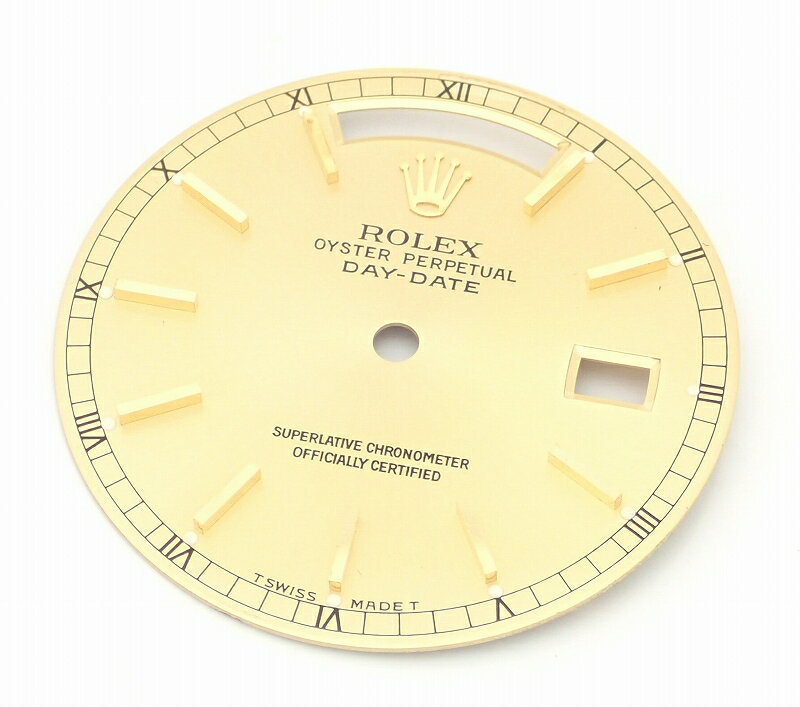 【中古】【ウォッチ】ROLEX ロレックス オイスター パーペチュアル デイデイト メンズ 18038 18238用 純正文字盤 シャンパンゴールド【u】【Blumin 楽天市場店】